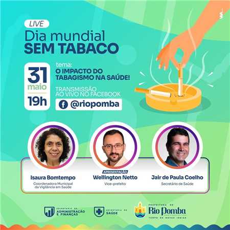 Prefeitura Municipal De Rio Pomba Live Dia Mundial Do Combate Ao Fumo